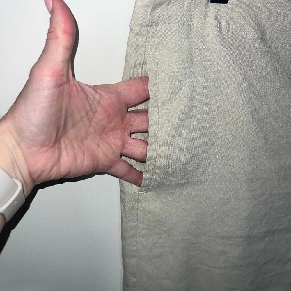 J. Jill Women’s Linen Stretch Pull on Khaki Pants Size 18